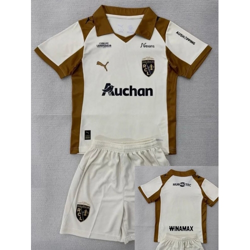 25/26 RC Lens Third Kids Soccer Jersey(全广告)
