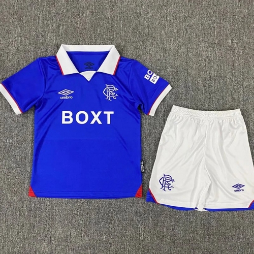 25/26 Rangers Home Kids Soccer Jersey