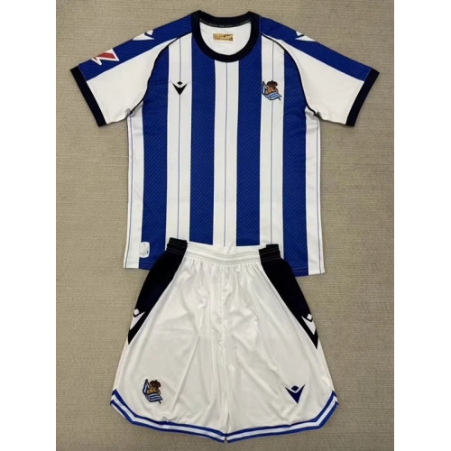 25/26 Real Sociedad Home Kids Soccer Jersey