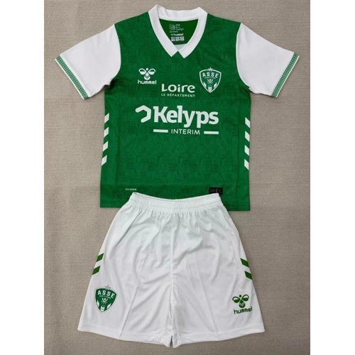 25/26 Saint Etienne Home Kids Soccer Jersey