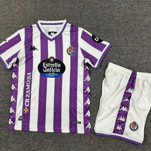 25/26 Valladolid Home Kids Soccer Jersey