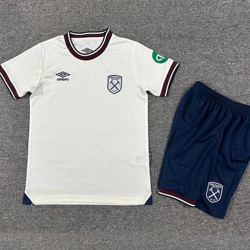 25/26 West Ham Away Kids Soccer Jersey