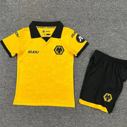 25/26 Wolves Home Kids Soccer Jersey