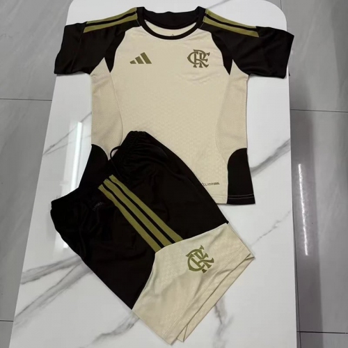 26/27 Flamengo Beige Kids Training Short Suit#童装