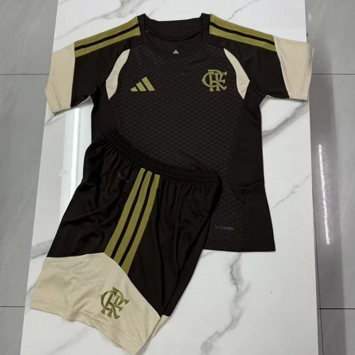 26/27 Flamengo Black Kids Training Short Suit#童装