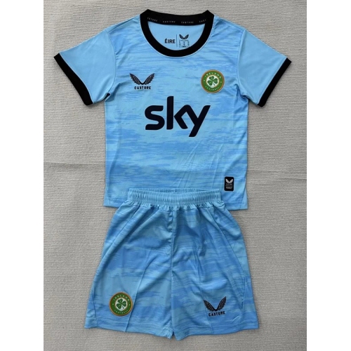 26/27 Ireland Goalkeeper Light Blue Kids Soccer Jersey