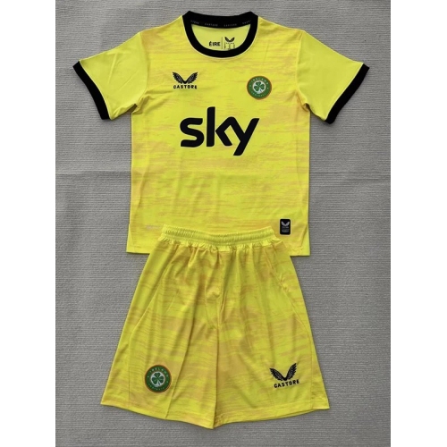 26/27 Ireland Goalkeeper Yellow Kids Soccer Jersey