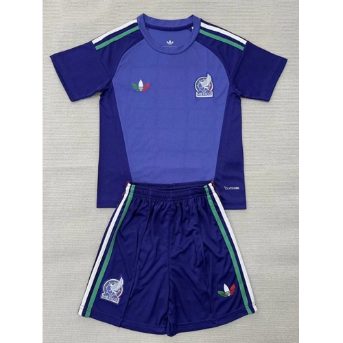 26/27 Mexico Ｇoalkeeper Purple Kids Soccer Jersey