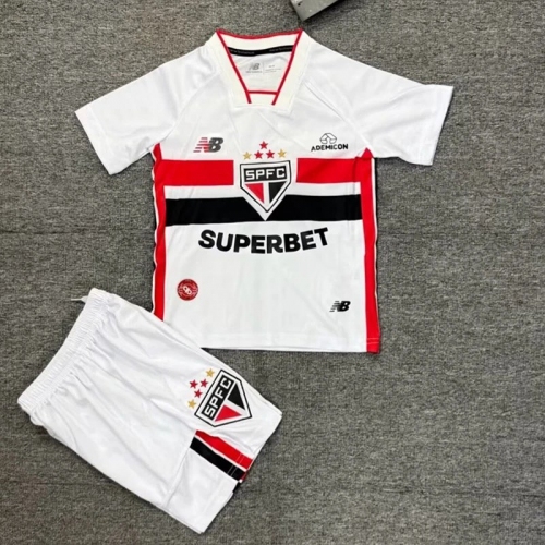 26/27 Sao Paulo Home Kids Soccer Jersey