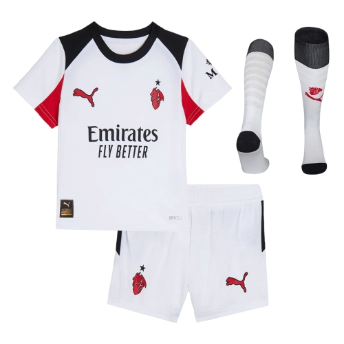 AC Milan Away Kids Soccer Jerseys Full Kit 2025/26