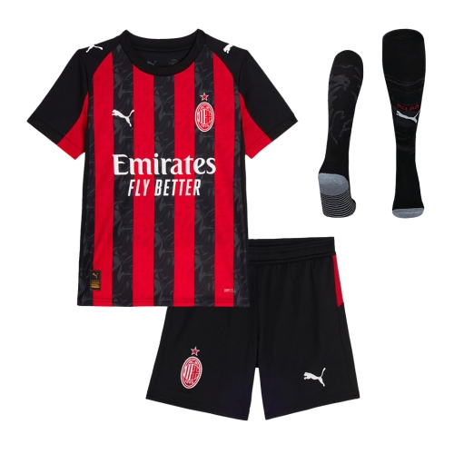 AC Milan Home Kids Soccer Jerseys Full Kit 2025/26