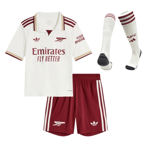 Arsenal Third Away Kids Soccer Jerseys Full Kit 2025/26