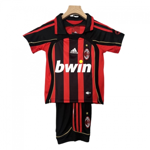 Kids AC Milan Retro Jersey Home Kits 2006-07