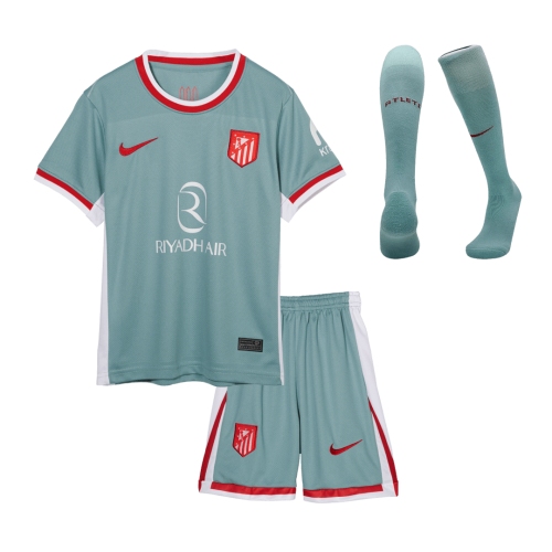 Kids Atletico Madrid Custom Away Full Soccer Kits 2024-25