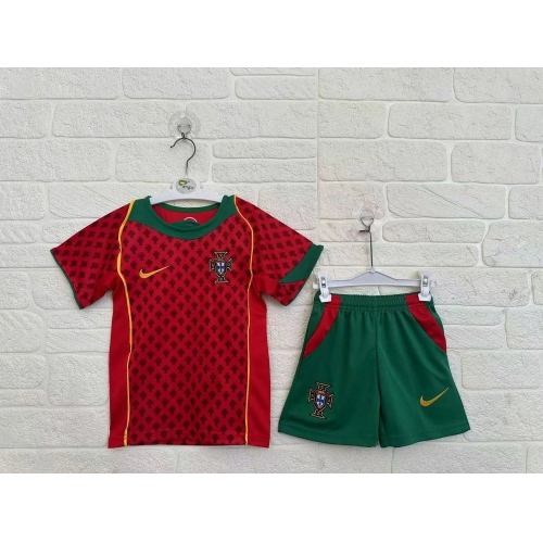 Portugal Home Retro Kids Suit 2004