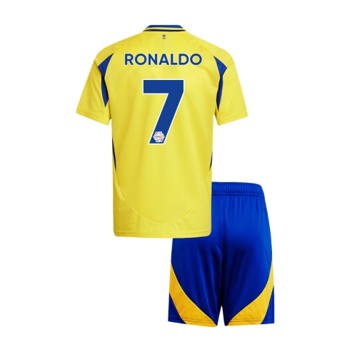 RONALDO #7 Al Nassr Home Kids Soccer Jerseys Kit