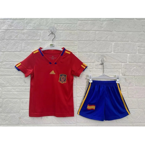 Spain Home Retro Kids Suit 2009/10