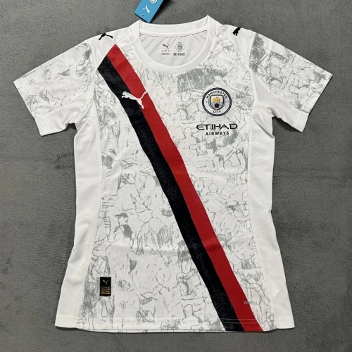 25/26 Man City Away White Women Soccer Jersey#女