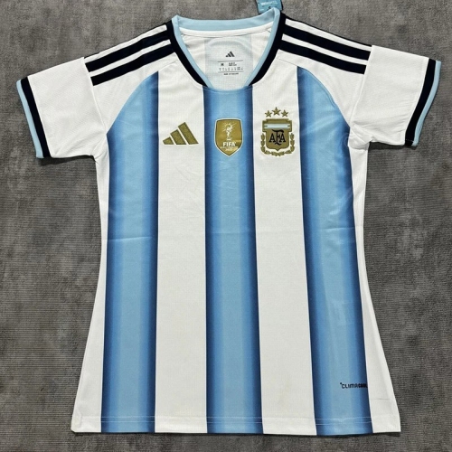 26/27 Argentina Home Women Soccer Jersey(胸前带章)女