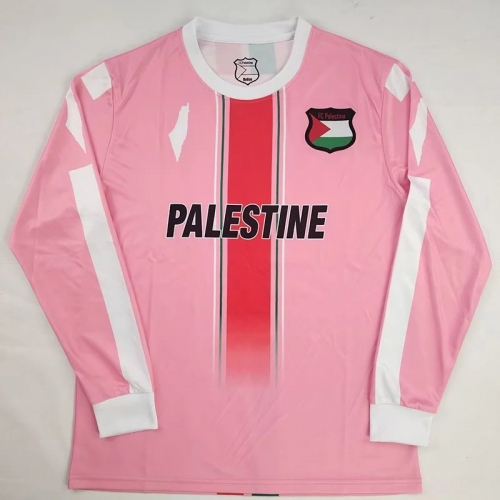 25/26 Palestine English Special Edition Pink Long Sleeve Soccer Jersey