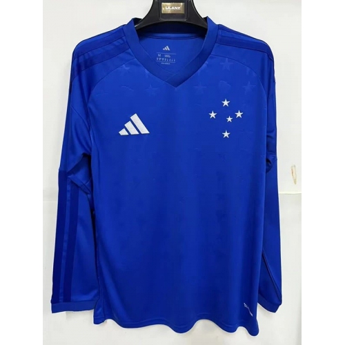 26/27 Cruzeiro Home Long Sleeve Fans Soccer Jersey
