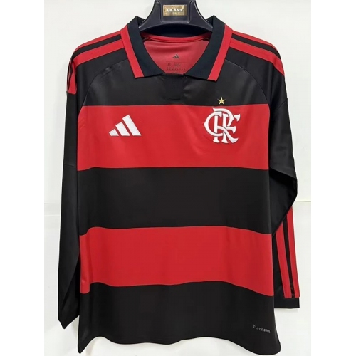 26/27 Flamengo Home Long Sleeve Fans Soccer Jersey