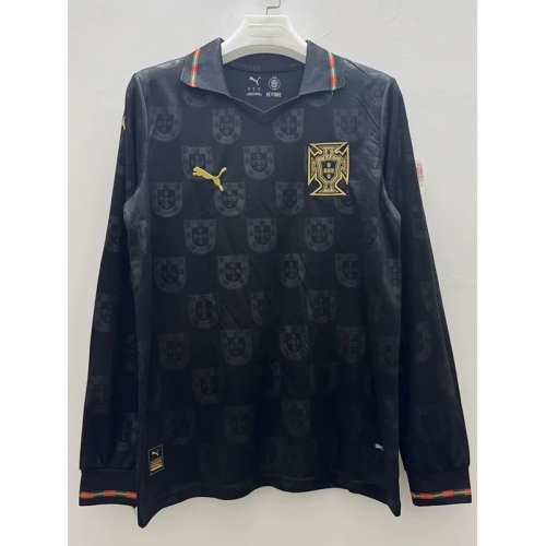 26/27 Portugal Commemorative Edition Black Long Sleeve Fans Soccer Jersey