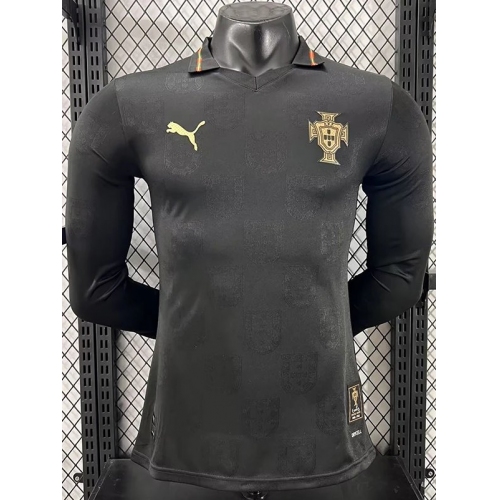 26/27 Portugal Commemorative Edition Black Long Sleeve Player Version Soccer Jersey