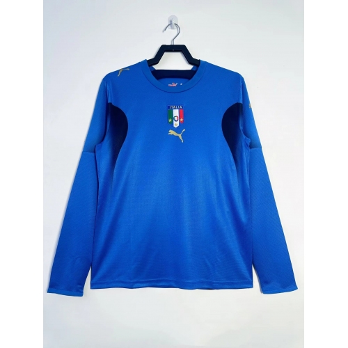 Italy Retro Home Long Sleeve Jersey 2006