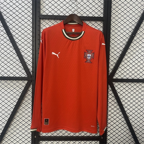 Portugal Euro 2025 Home Long Sleeve Man Jersey