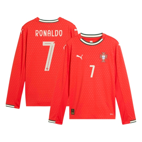 RONALDO #7 Portugal Home Long Sleeve Soccer Jersey 2025