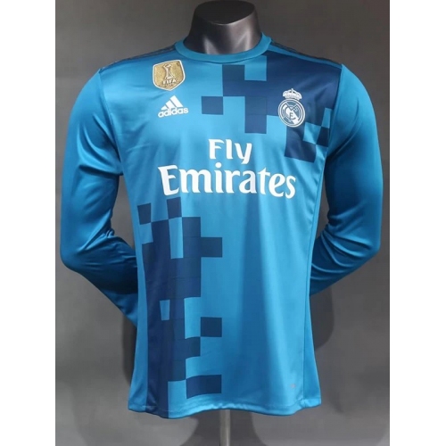 2017/2018 RMA Third Long Sleeve Retro Player Version Soccer Jersey (球员长袖)