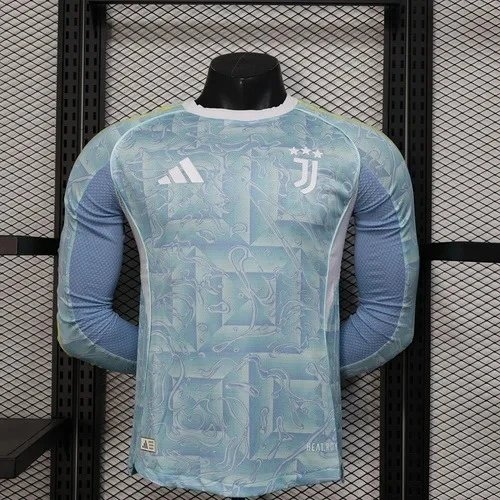 2025/2026 Long Sleeve Player Version Juventus Away Football Shirt