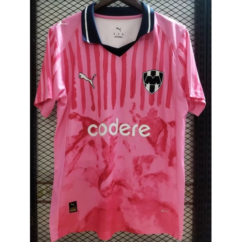 25/26 Monterrey Goalkeeper Pink Fans Soccer Jersey