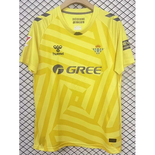 25/26 Real Betis Goalkeeper Yellow Fans Soccer Jersey