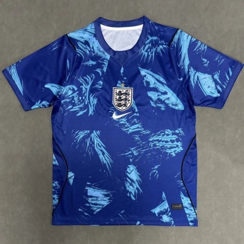 26/27 England Goalkeeper Blue Fans Soccer Jersey