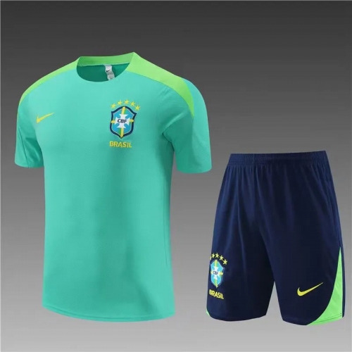 2025 Brazil Training Suit Special Edition Green Soccer Jersey
