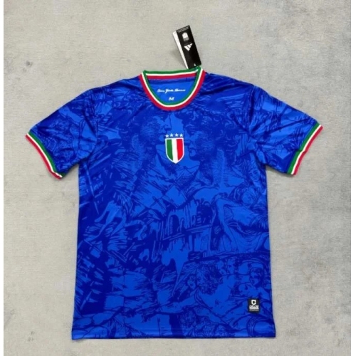 2025 Italy Training Suit Blue Soccer Shirt