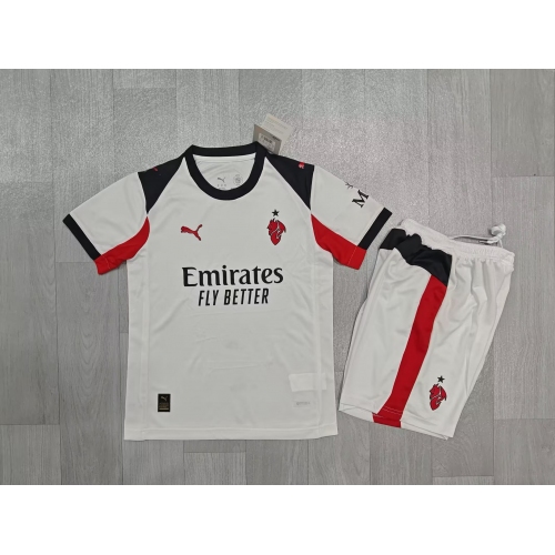 2025/2026 AC Milan Away Football Shirt Kids Size