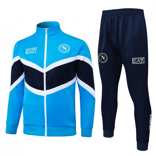 2025/2026 Napoli Full Zip Training Suit Blue Black Set