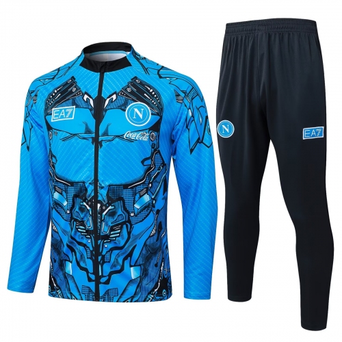 2025/2026 Napoli Full-Zip Training Suit Blue Set