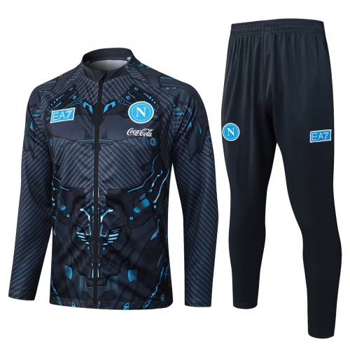 2025/2026 Napoli Full-Zip Training Suit Dark Grey Inkjet Set