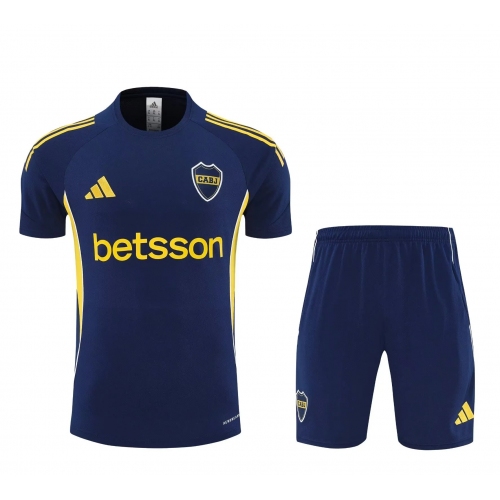25/26 Boca Juniors Royal Blue Training Shorts Suit#胸前广告