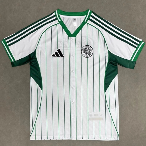 25/26 Celtic White Casusl Edition Baseball jersey