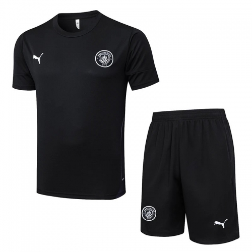 25/26 Man City Black Training Short Suit#D25206