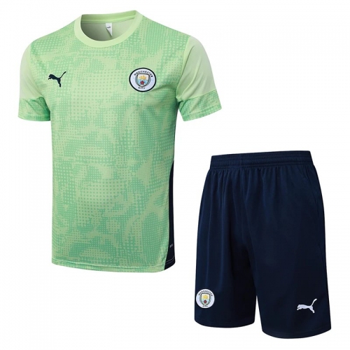 25/26 Man City Light Green Training Short Suit#D25268