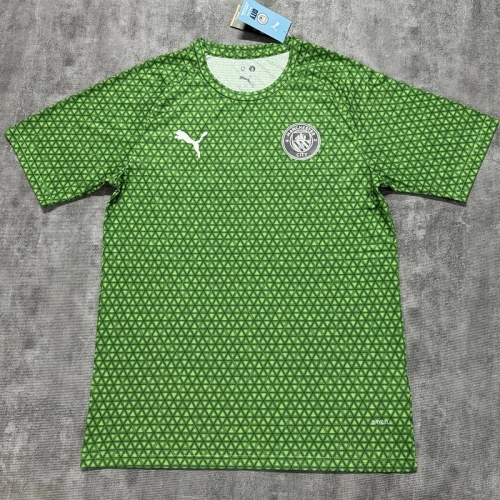 25/26 Man City Ｇrass Green FansTraining Shirts