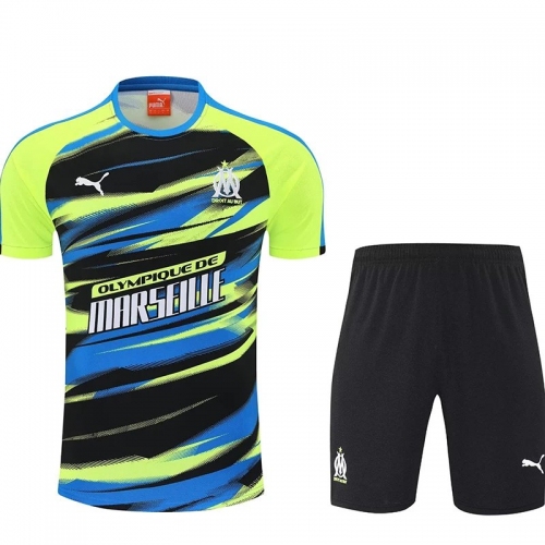 25/26 Marseille Fluorescent Green Training Short Suit(荧光绿）
