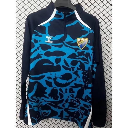 25/26 Málaga CF Blue &Royal Blue Half Pull Tracksuit (半拉链)