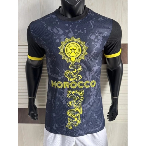 25/26 Morocco Black Player Version Soccer Jersey